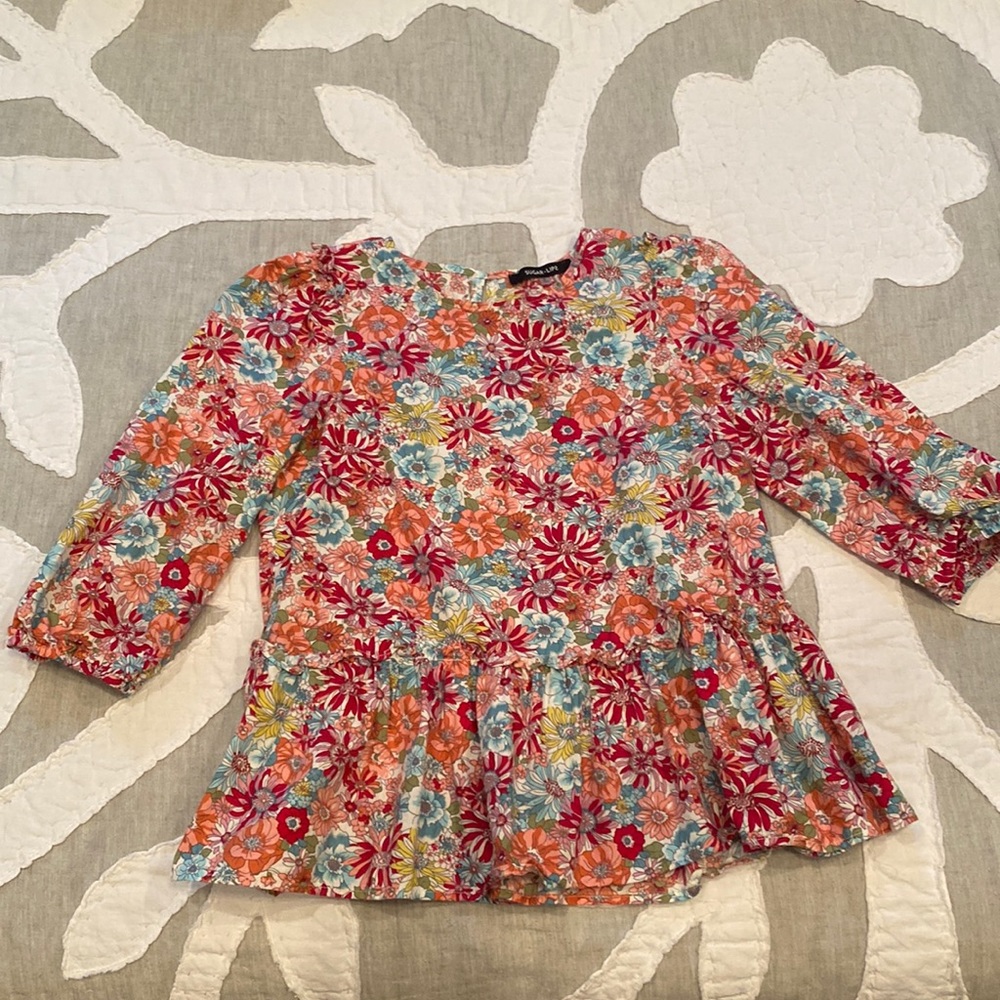 Floral peplum top